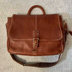 LL Bean Leather Satchel Crossbody Bag